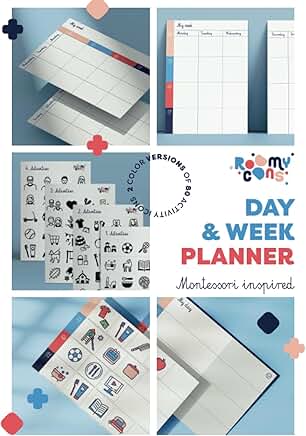 Printable Day and Week Planner with 80 Activity Icons