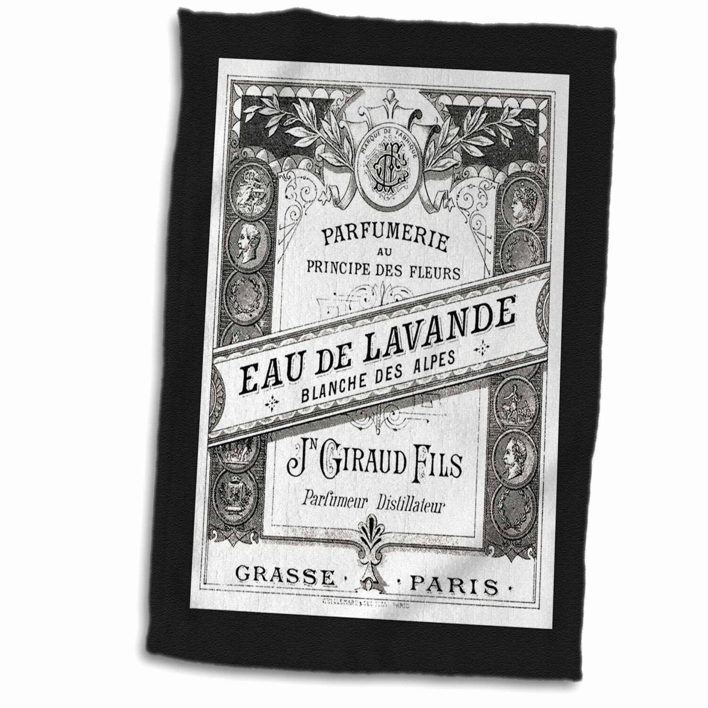 3D Rose Image O Vintage F Paris Towel 15"x22"