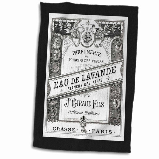 3D Rose Image O Vintage F Paris Towel 15"x22"