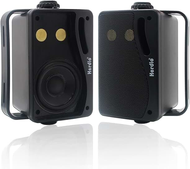 Outdoor 3.5-Inch Waterproof Wall Mount Speakers, 200W Pair