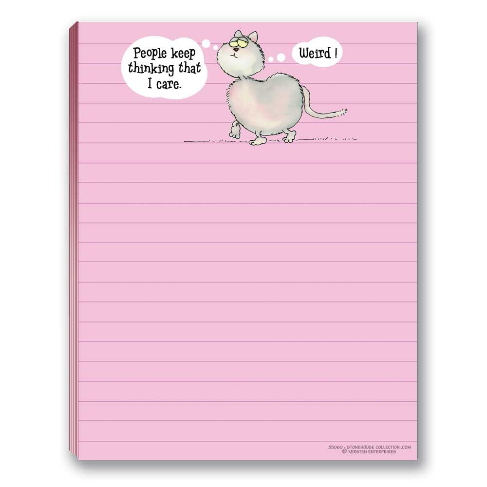 Set of four funny cat notepads