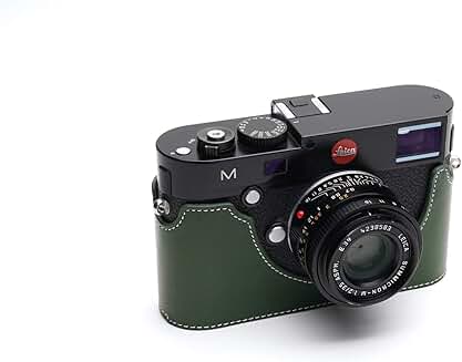 Handmade Genuine Leather Half Camera Case with Hand Strap