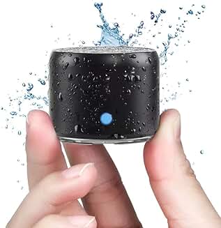 Compact waterproof Bluetooth speaker for travel and shower