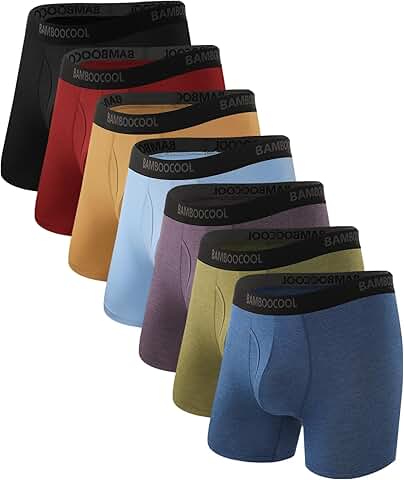 Men's breathable moisture-wicking boxer briefs, 7-pack