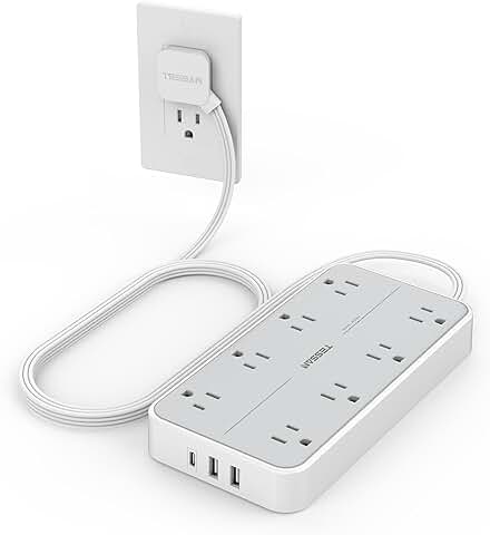 Power Strip with 8 Outlets and 3 USB Ports