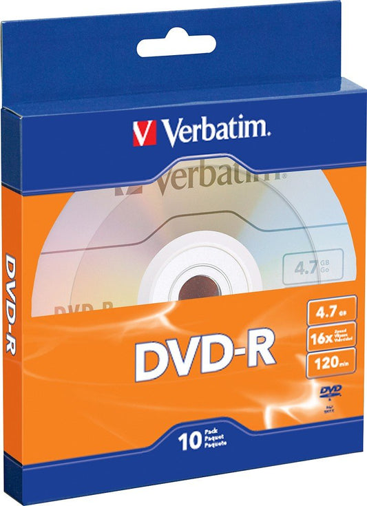 (r) 97957 4.7gb 120-Minute 16x Dvd-Rs, 10 Pk 5.80in. x 4.80in. x 0.70in.