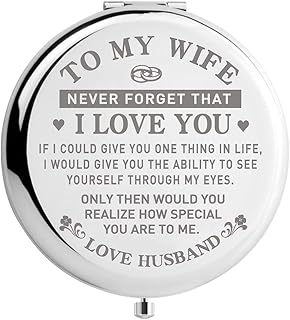 Travel Makeup Mirror for Wife, Romantic Gift for Her