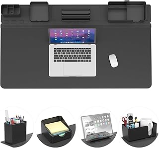 Large Desk Pad with Organizer and Storage Features