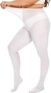 Plus Size Soft Solid Color Semi-Opaque Tights