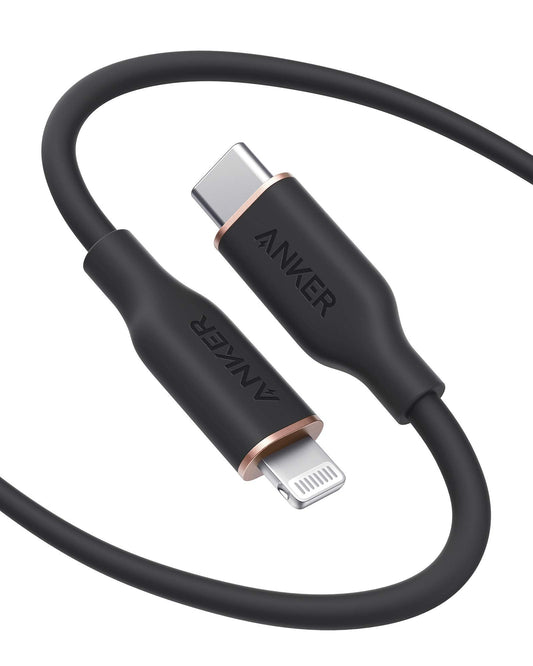 MODAIO USB-C to Lightning Cable, 6ft Midnight Black
