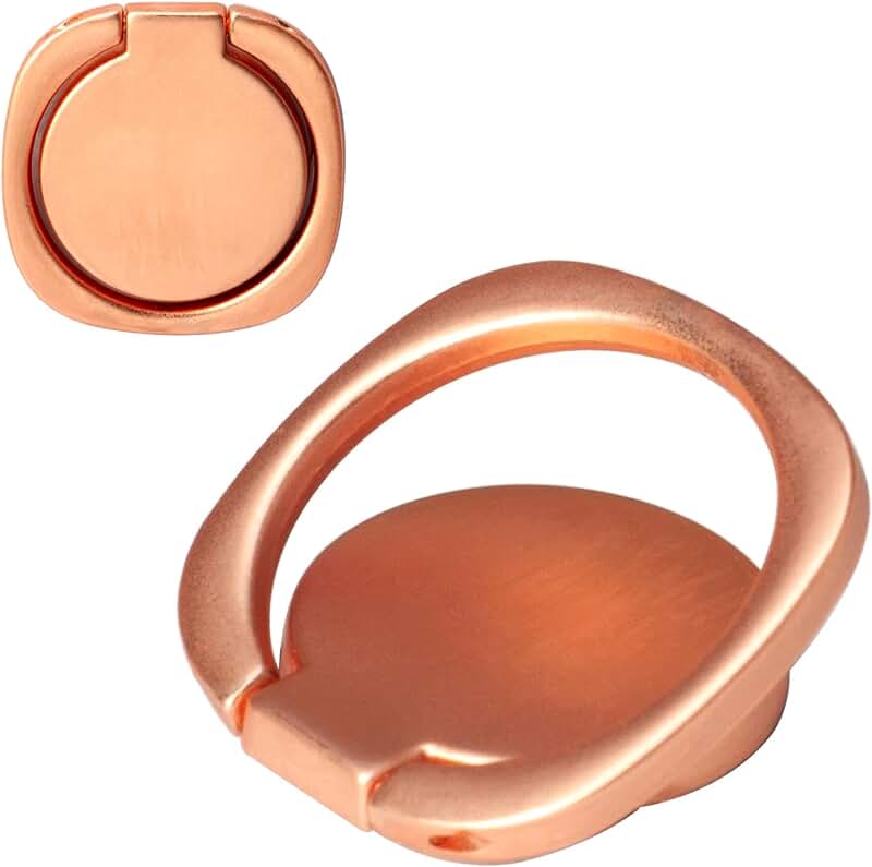 Two Matte Rounded Edges Phone Ring Holders with 360° Rotation