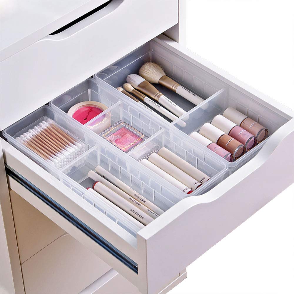 Adjustable Desk Drawer Organizer Set of 4