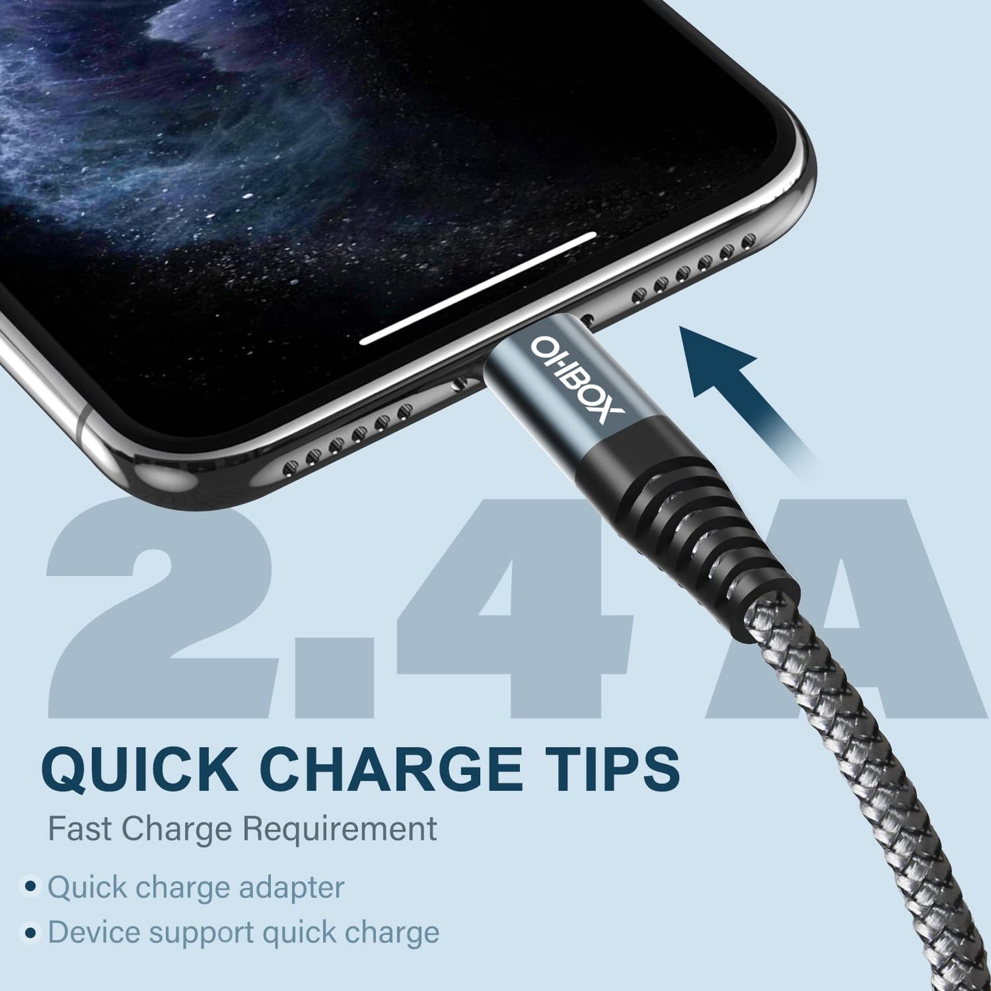 Heavy Duty 6FT 3Pack iPhone Charger Cable, 6 Foot Lightning Cable Braided Fast Charging Cords Compatible with iPhone 14/13/12/11 Pro Max/X/XS/XR/8 Plus/7/6/5/iPad Mini/Air