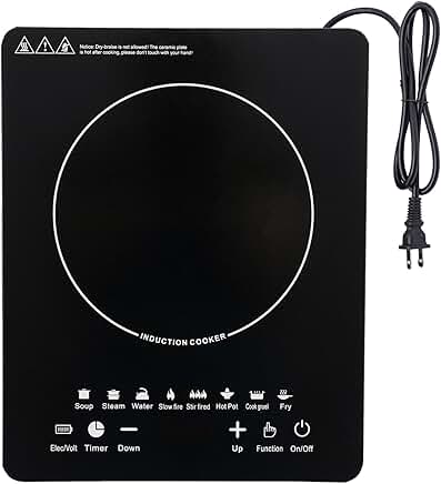 Portable 750W Electric Hot Plate with 8 Temp Levels