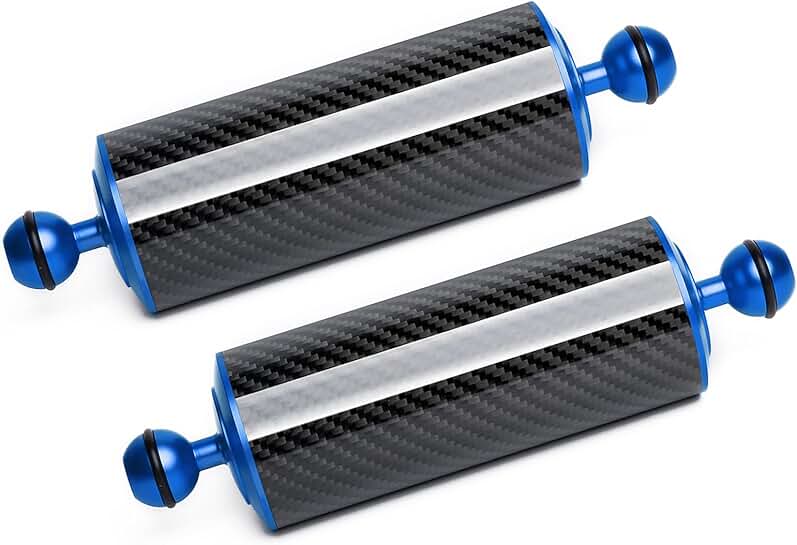 Blue 8-inch Carbon Fiber Underwater Float Arm (2 Pack)