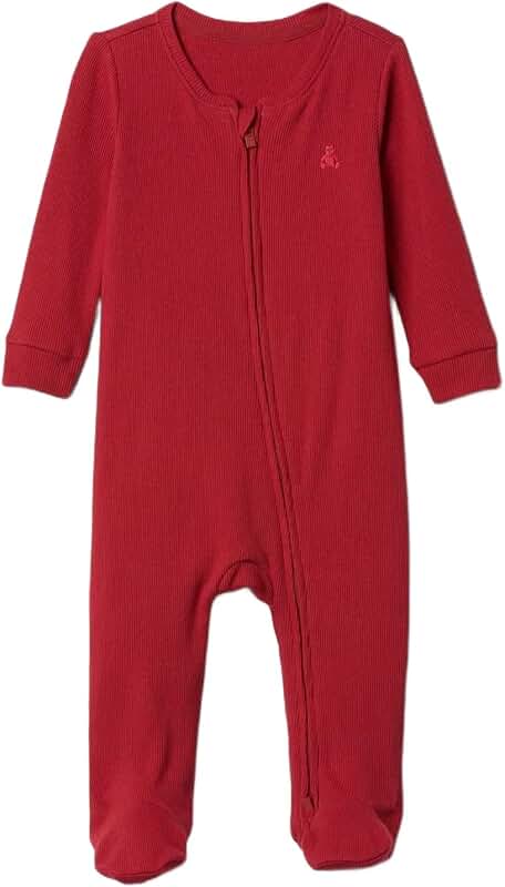 Unisex Baby Two-Way Zip Footed One-Piece