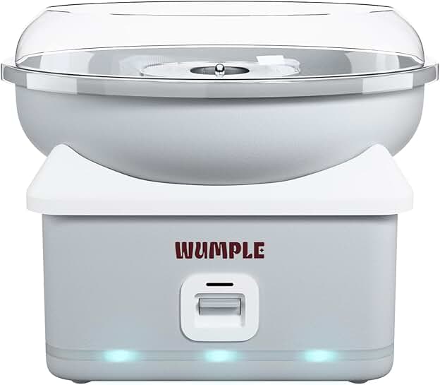 Cotton Candy Machine with LED Lights and Lidded Bowl
