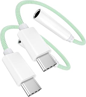 USB C to 3.5mm Headphone Adapter, 2 Pack