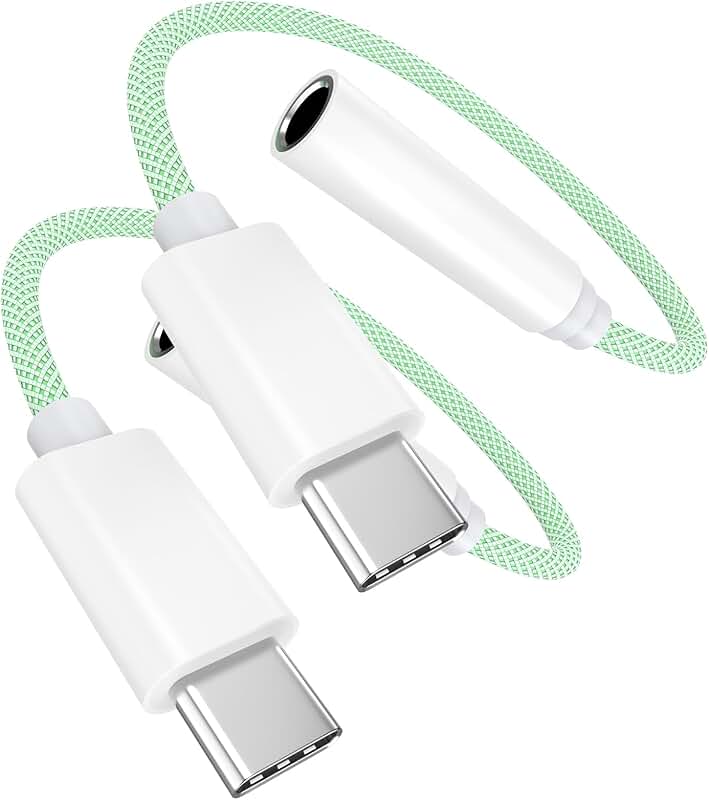 USB C to 3.5mm Headphone Adapter, 2 Pack