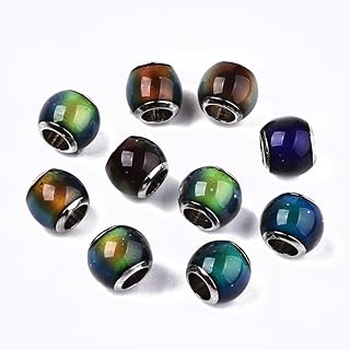 50pcs Crystal Glass Mood Beads for Jewelry Making