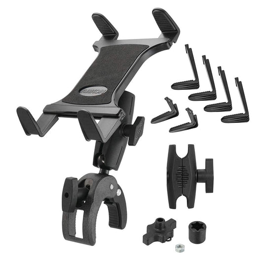 Robust tablet mount with security knob, black