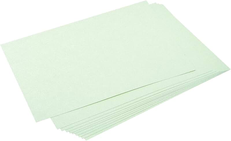 Light Green Pearlescent Cardstock, 25 Sheets, 8x11.5 Inch