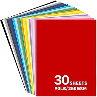 11x17 Colored Cardstock, 30 Sheets, 25 Colors, 90 lb