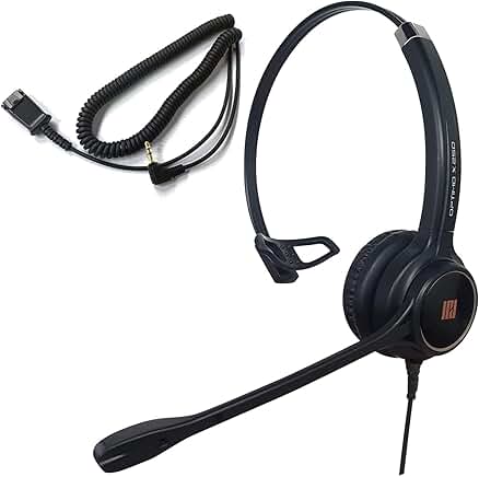 2.5mm Phone Headset with Microphone for Office and Call Center