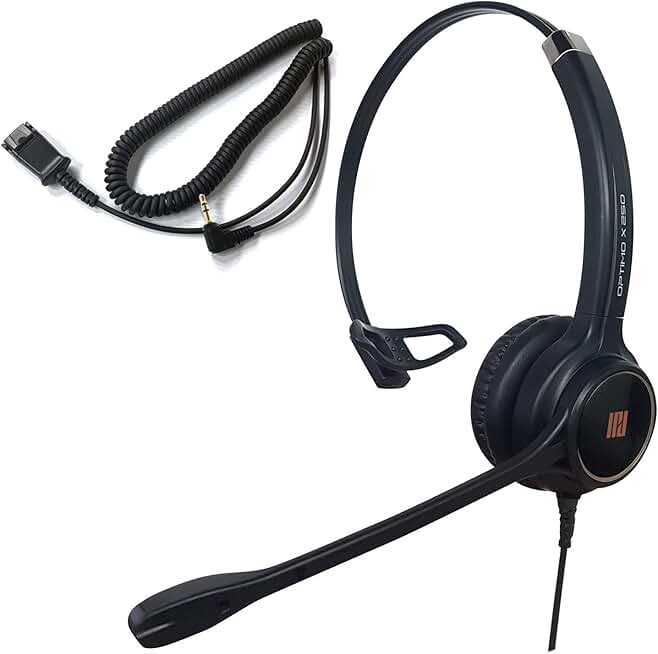 2.5mm Phone Headset with Microphone for Office and Call Center
