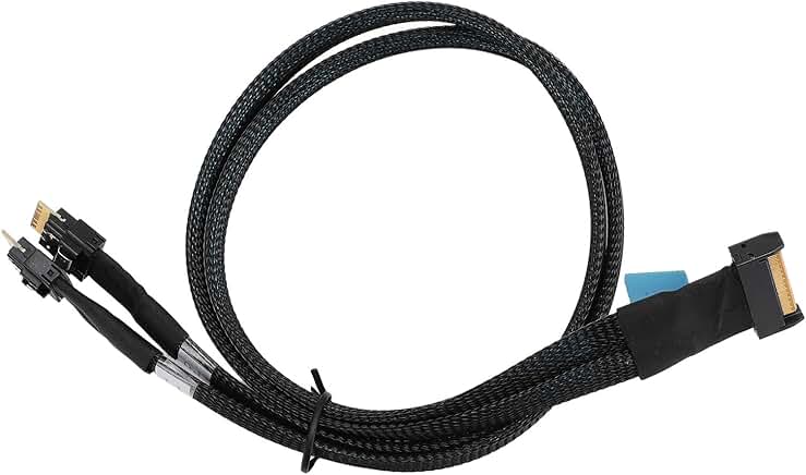 8I to 2 Ports SFF 8654 Adapter Cable, 50cm