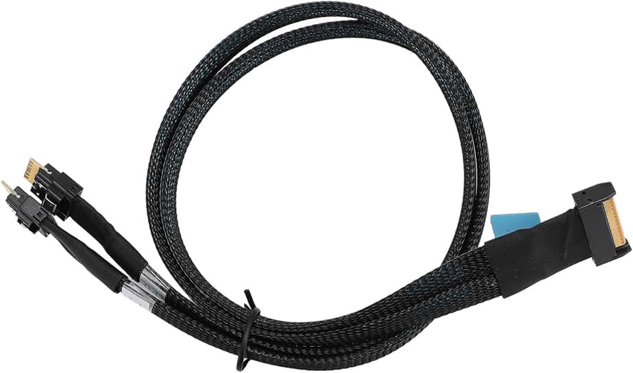 8I to 2 Ports SFF 8654 Adapter Cable, 50cm