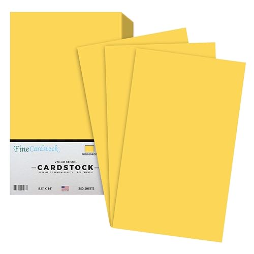 Legal Size Goldenrod Vellum Bristol Card Stock, 250 Sheets