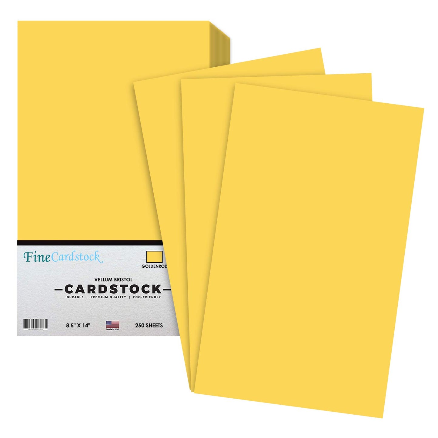 Legal Size Goldenrod Vellum Bristol Card Stock, 250 Sheets