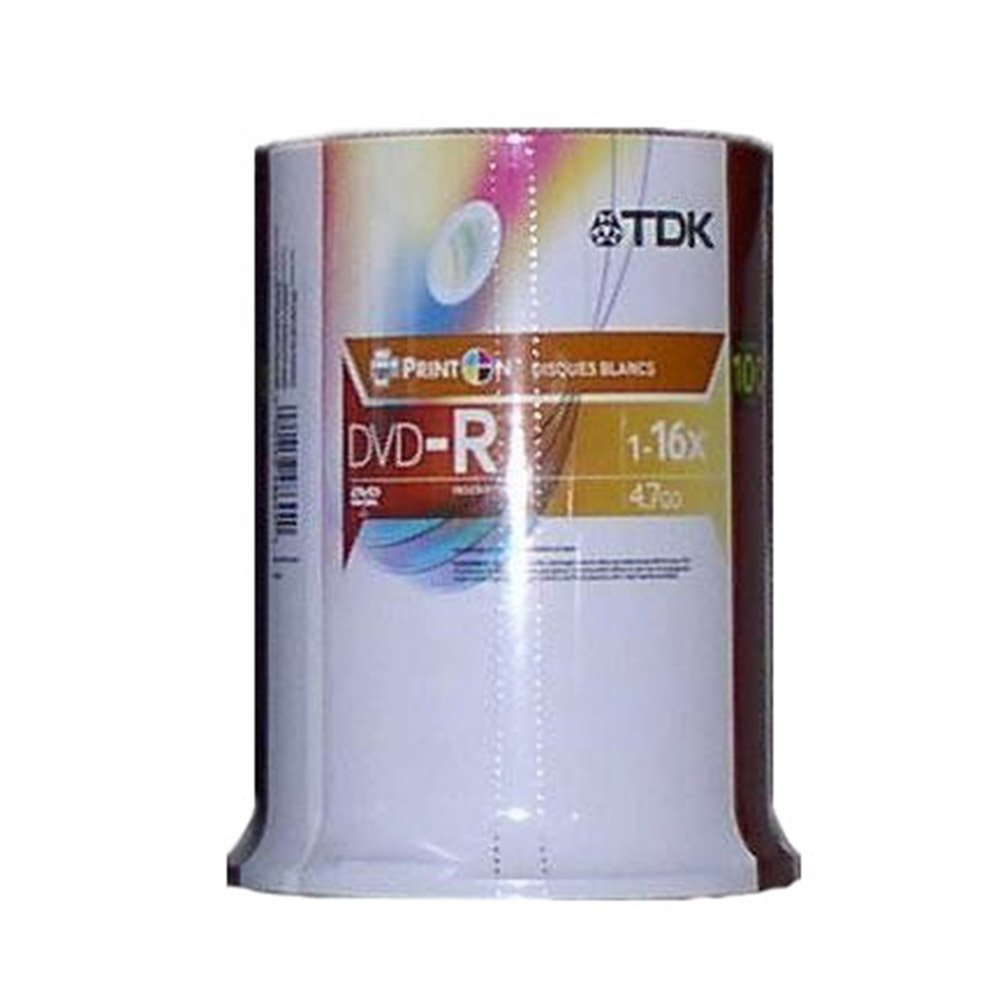 Single Sided 16X DVD-R Printable Discs (100 Disc Spindle)
