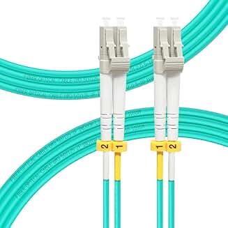 3M LC to LC OM3 Fiber Patch Cable, 10 Pack
