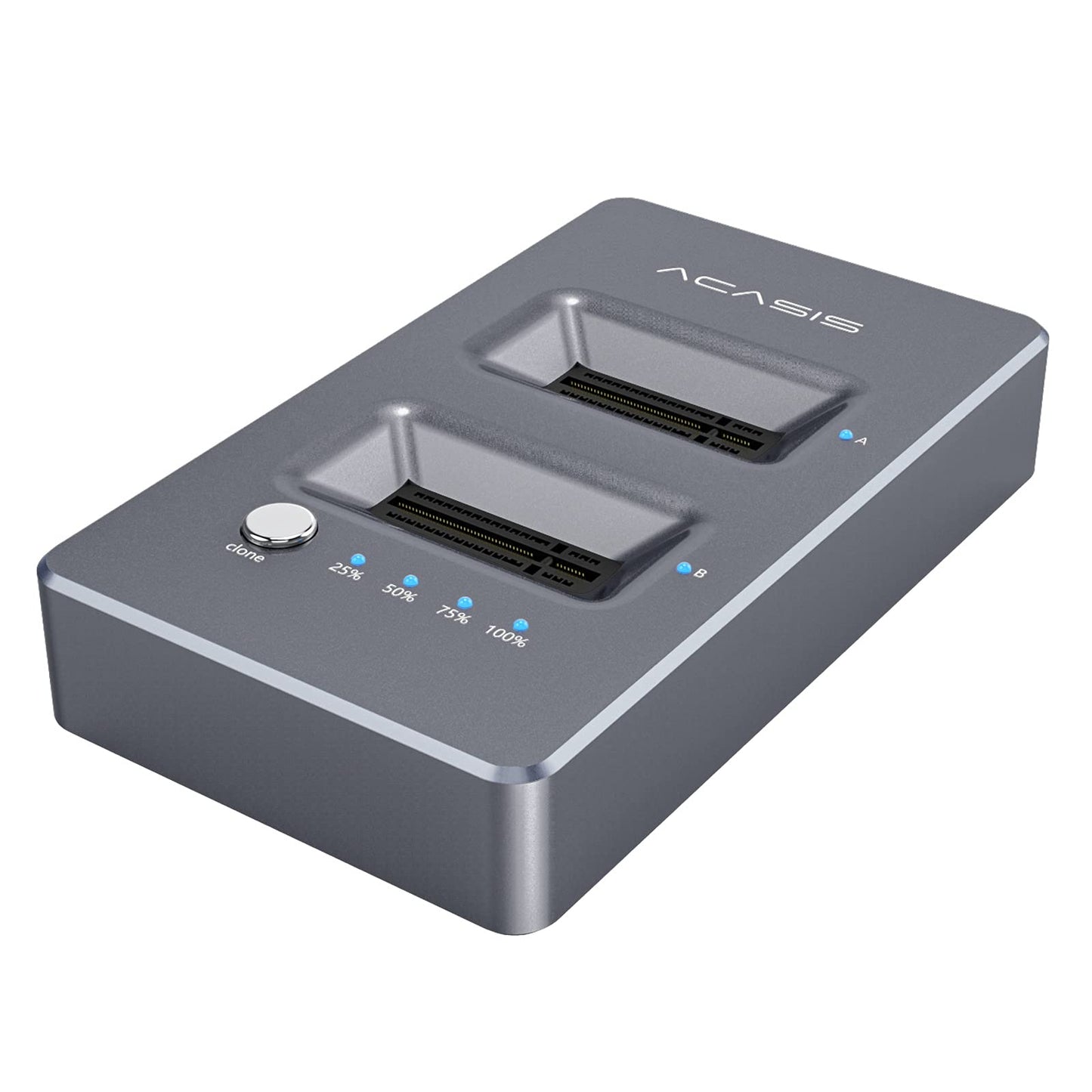 ACASIS NVMe M.2 Duplicator Dual-Bay Offline Clone USB C to NVME Docking Station for M2 SSD M Key Hard Drives Enclosure [Support 8TB]