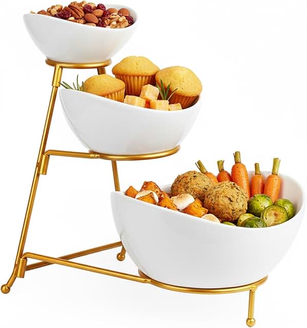 3-Tier Serving Stand for Fruit, Vegetables, and Snacks