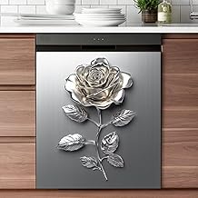Stainless Steel Rose Pattern Refrigerator Magnet 23x26 inches