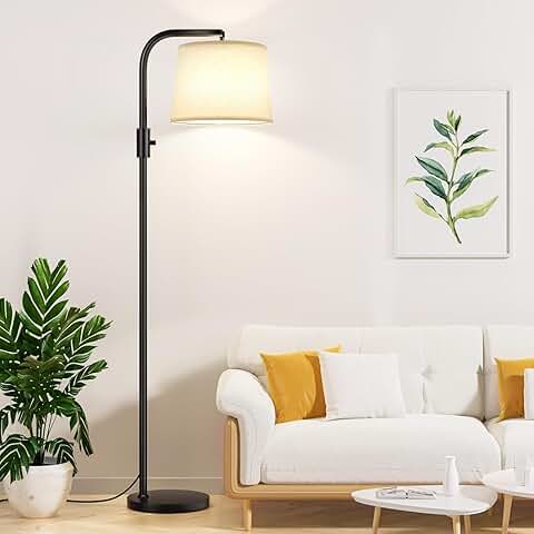 Tall Floor Lamp with Adjustable Head and 9W Bulb