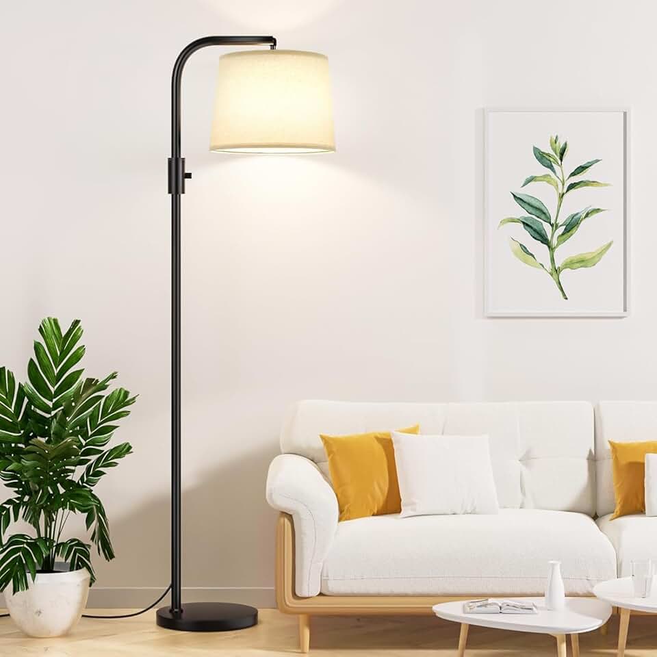 Tall Floor Lamp with Adjustable Head and 9W Bulb