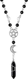 Gothic Crescent Moon Choker Necklace with Sun Pendant