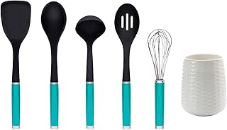 6-Piece Aqua Kitchen Tool and Gadget Set