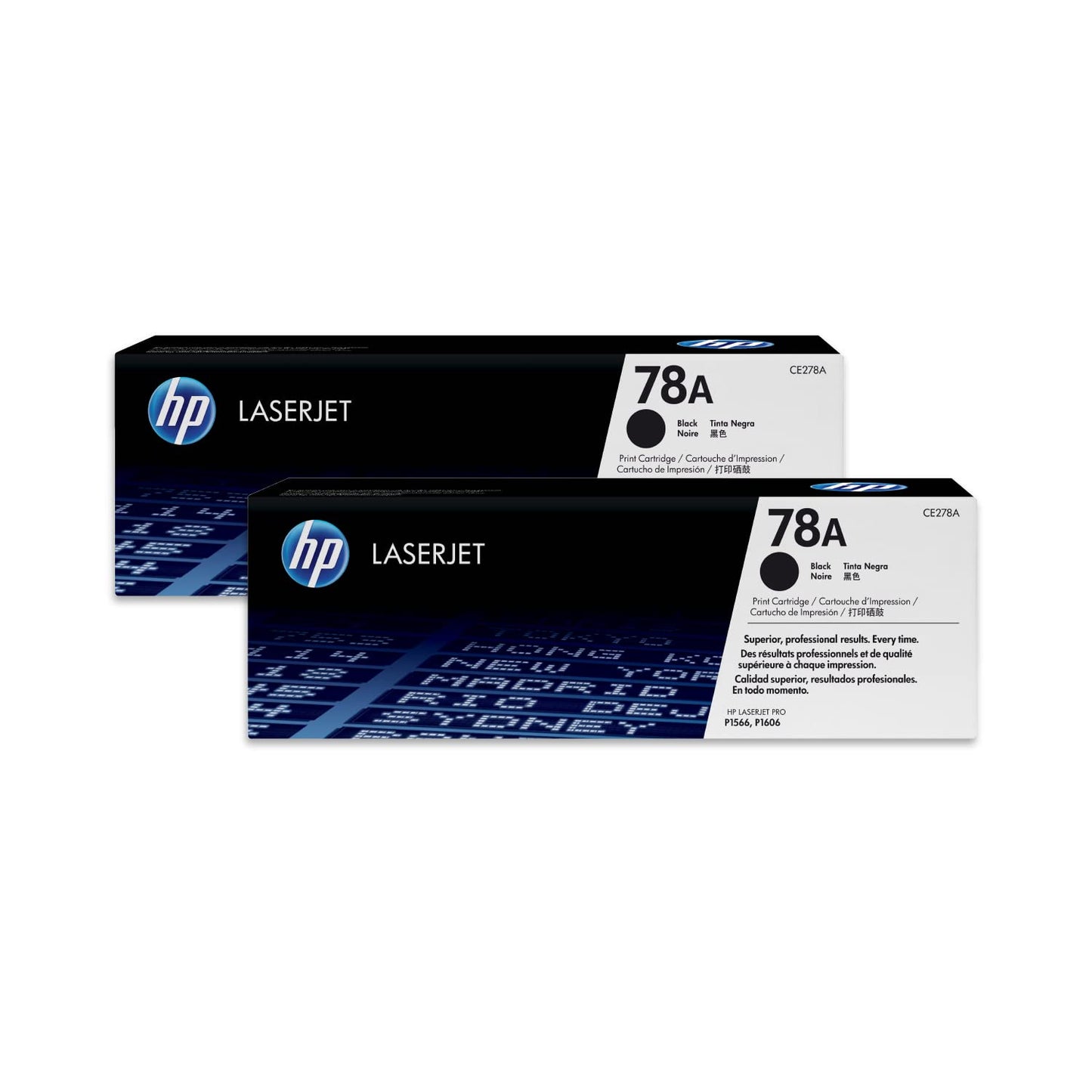Original 78A Black Toner Cartridges (2-pack) | Works with LaserJet Pro P1566, P1606 Series, LaserJet Pro MFP M1536 Series | CE278D