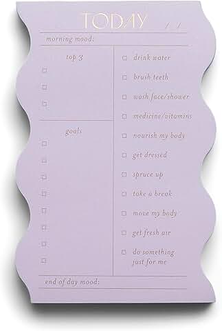 Wavy Daily Planner and To-Do List Notepad