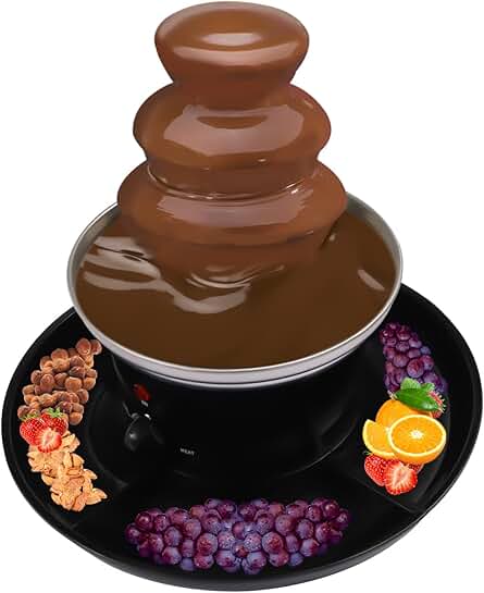 3-Tier Stainless Steel Chocolate Fountain for Events