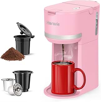 Mini single serve coffee maker with water window