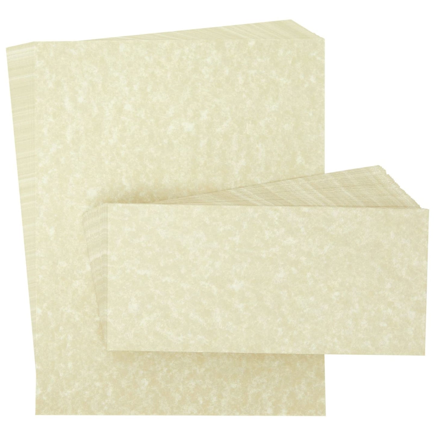 Cream Textured Stationery Set with Envelopes, 96 Sheets