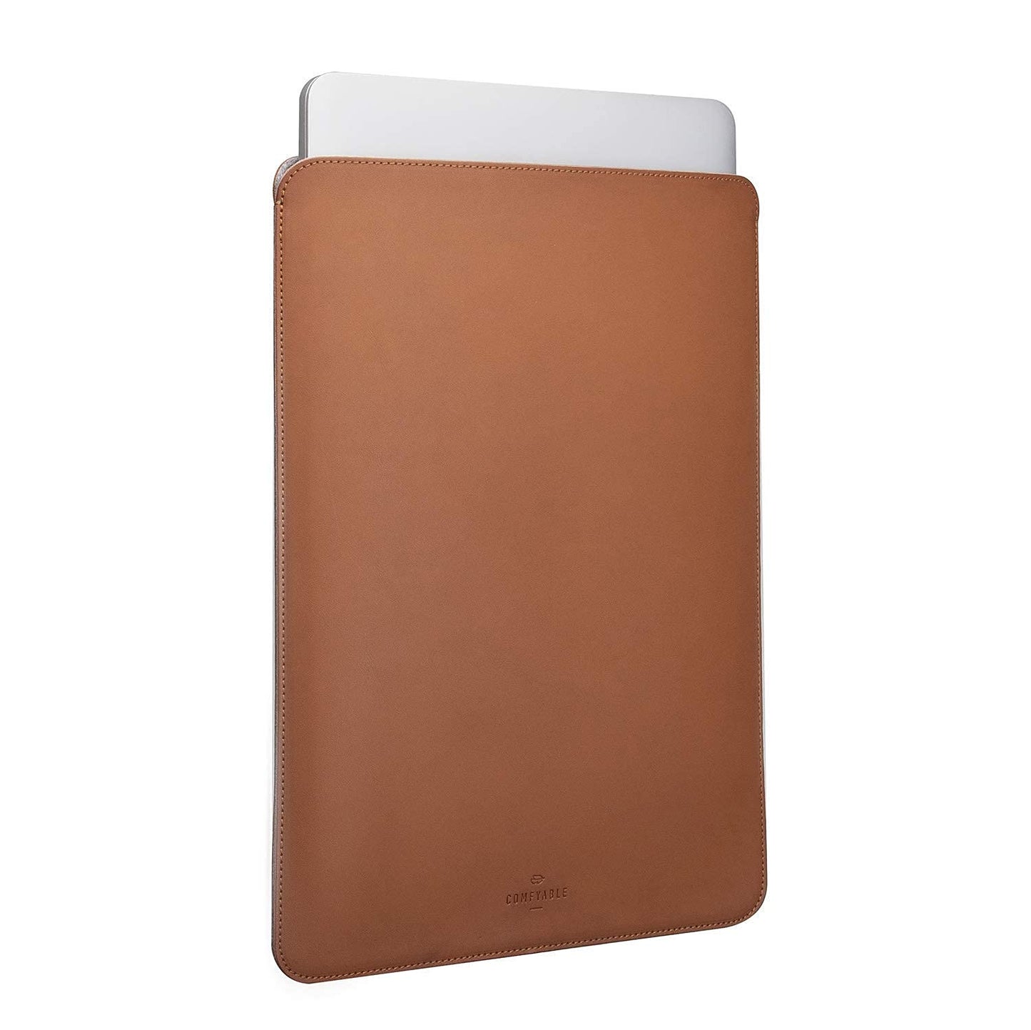 Laptop Sleeve 13 Inch Precisely Compatible with MacBook Pro M2 2022 M1 2020-2016 & Mac Air M2 2022 M1 2020, Not Fit Old Versioned MBA/MBP, Faux Leather Cover Case, Brown