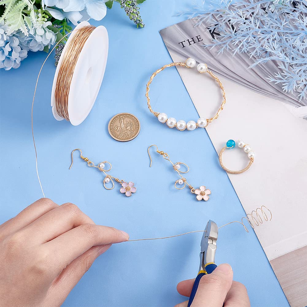 18K Gold Plated Jewelry Wire 24 Gauge 50m for Crafting