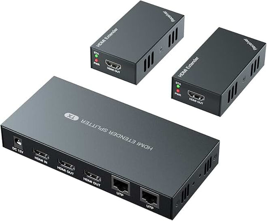 HDMI Extender Splitter 1x2 1080P 50m Ethernet